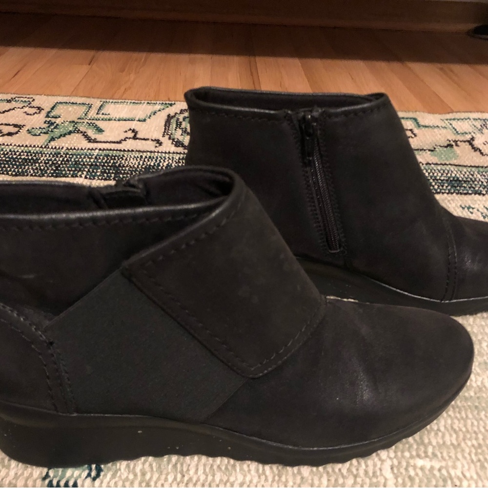 Clarks Cloudsteppers Black Booties - image 2